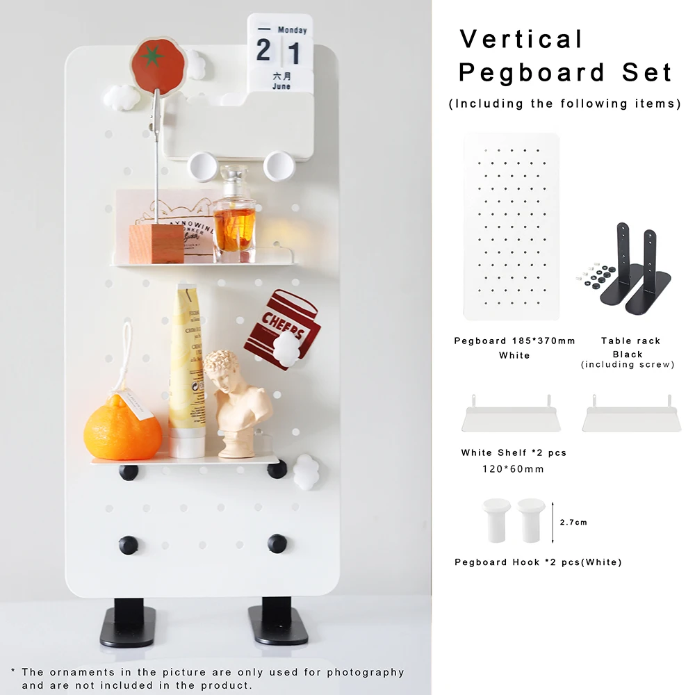 Schwimmendes Aufbewahrungsregal für Büromaterial, Metall-Stecktafel, Schreibtisch-Organizer