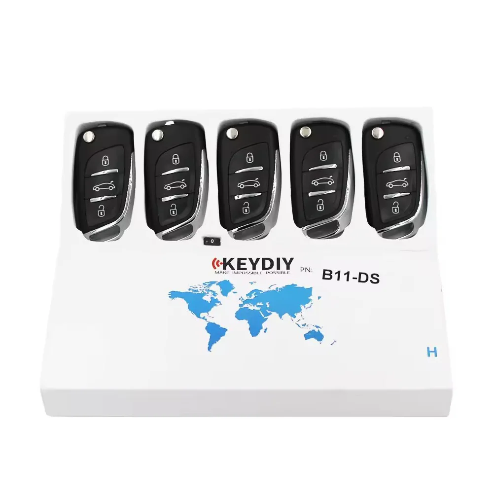

5 шт./лот KEYDIY 3 кнопки B11-3 Универсальный KD дистанционный ключ от автомобиля для KD900/KD-X2/URG200 MINI Tools B серии для Peugeot DS
