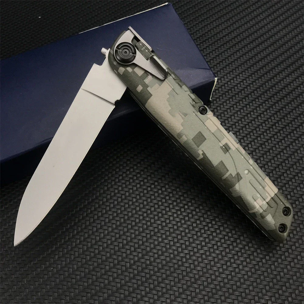 AU TO Folding Knife 440C Blade Nylon Handle Outdoor Pocket Knife Hunting Camping Self Defense EDC Multi Purpose Tool