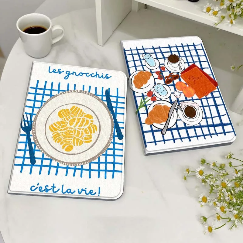 

Blue Checked Placemat Pattern Case For Huawei MediaPad MatePad M5 M6 11 12 X SE T10 T10s 2 C5e T5 Pro Lite Air 11.5 Inch Tablet