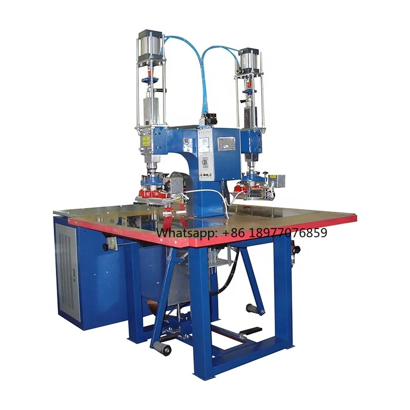 Double Head Foot Hydraulic Welding Heating LOGO Leather High Frequency Hot Press Machine