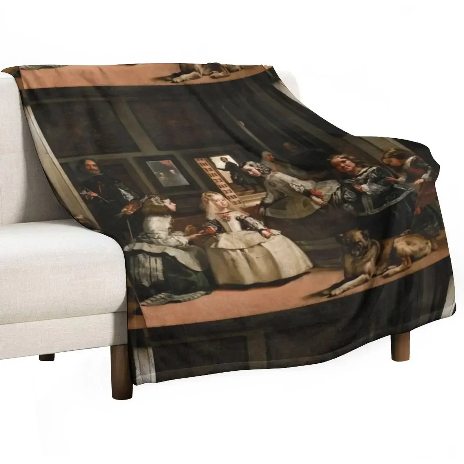 Las Meninas Diego Velazquez Throw Blanket Plaid on the sofa Plaid Luxury Thicken Soft Luxury Throw warm winter Blankets