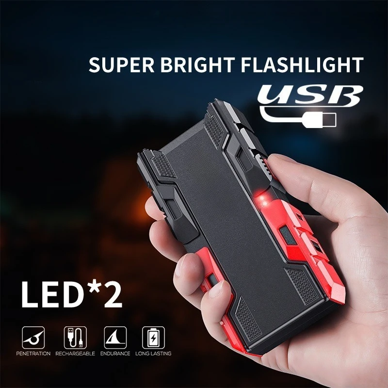 

Мини-фонарик, 3-режимный фонарик для кемпинга, портативный рабочий светильник, USB-C, перезаряжаемый уличный водонепроницаемый аварийный светильник для рыбалки, пешего туризма