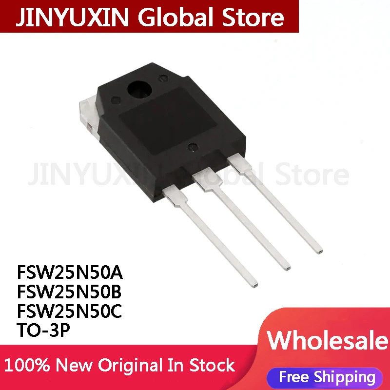 MXY 5Pcs FSW25N50A FSW25N50B FSW25N50C FSW25N50 FSW25N TO-3P  IC Chipset In Stock Wholesale