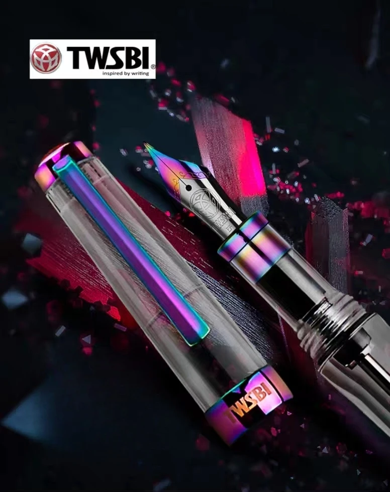 Original TWSBI VAC700R Vacuum Filling Fountain Pen limited Rainbow Transparent Acrylic Resin EF/F/M Writing Business Pen Gift