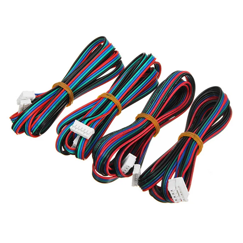 4 Stück 100cm/200/300cm 4-Pin auf 6-Pin XH2.54 3D-Drucker NEMA 17 Schrittmotorkabel DuPont-Leitung für 42 Schrittmotor