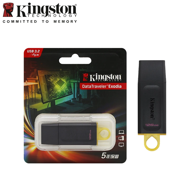 محرك فلاش Kingston-USB للكمبيوتر ، محرك أقراص فلاش DTX ، قرص ذاكرة يو إس بي ، سعة عالية ، USB ، Gen1 ، 64 جيجابايت ، GB ، way