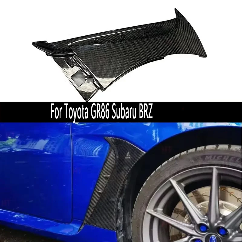 For Toyota GR86 Subaru BRZ Carbon fiber Front Fender Air Intake Duct Cover Trim Tuning Real Carbon Fiber Vents Garnish Fit