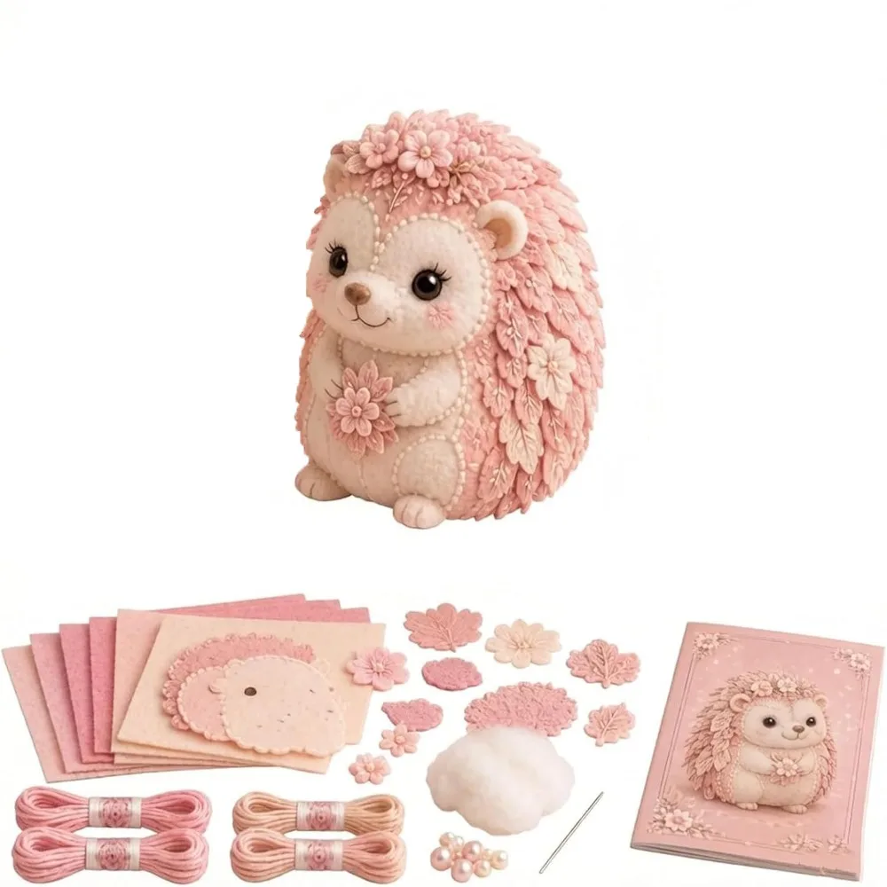 Floral Fabrics Animal Patchwork Set Material Pack Hanging Kit DIY Sewing Kit Home Decoration Creative Design Animal Toy Craft