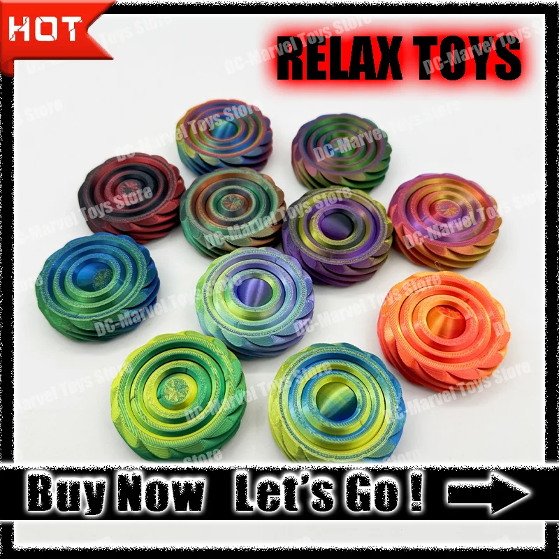 【In Stock】3d Printed Fingertip Rotating Gyroscope Device Decompression Stereoscopic Stress Relieving Toy figures Custom Gift Toy