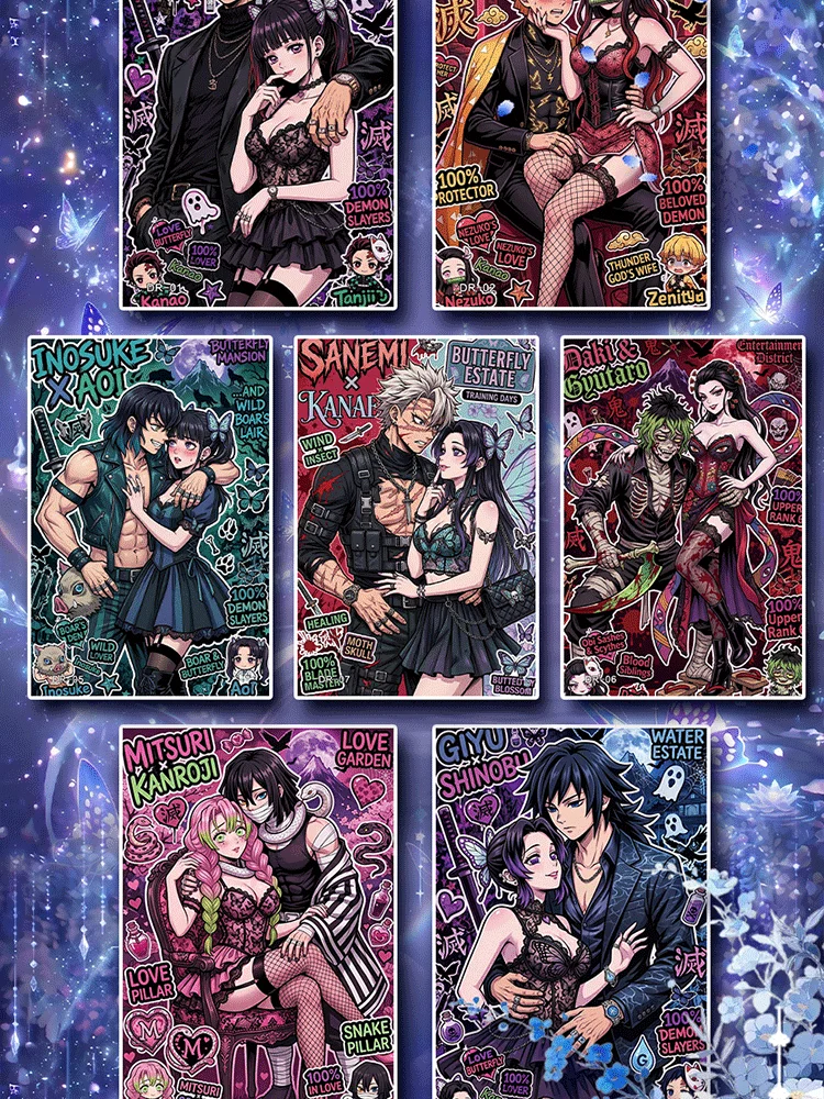 Wholesale Demon Slayer Card Kimetsu no Yaiba Waifu Couple Cards New Premium Collectible Shikishi Color Paper Art Board Gift