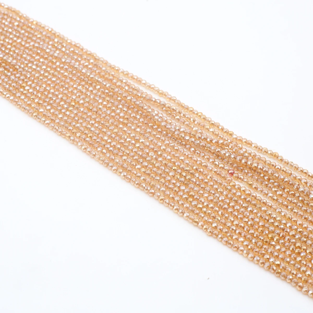 3mm Orange Round Faceted Glass Beads Natural Stone Spinel Plated Spacer Beads for Jewelry Making DIY Necklace Bracelet Accessory