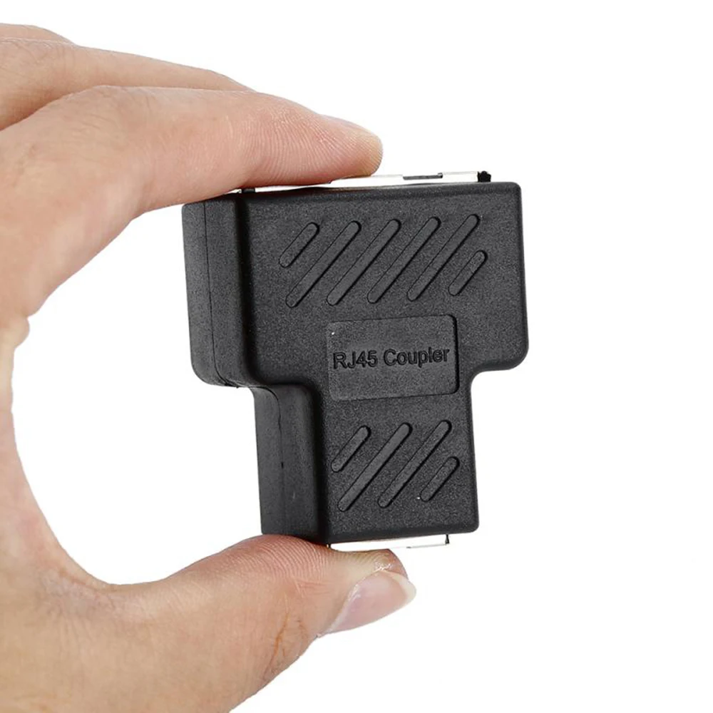 Ethernet Cable Extender Female 1 To 2 Ways Coupler Network Connector RJ45 Splitter Adapters