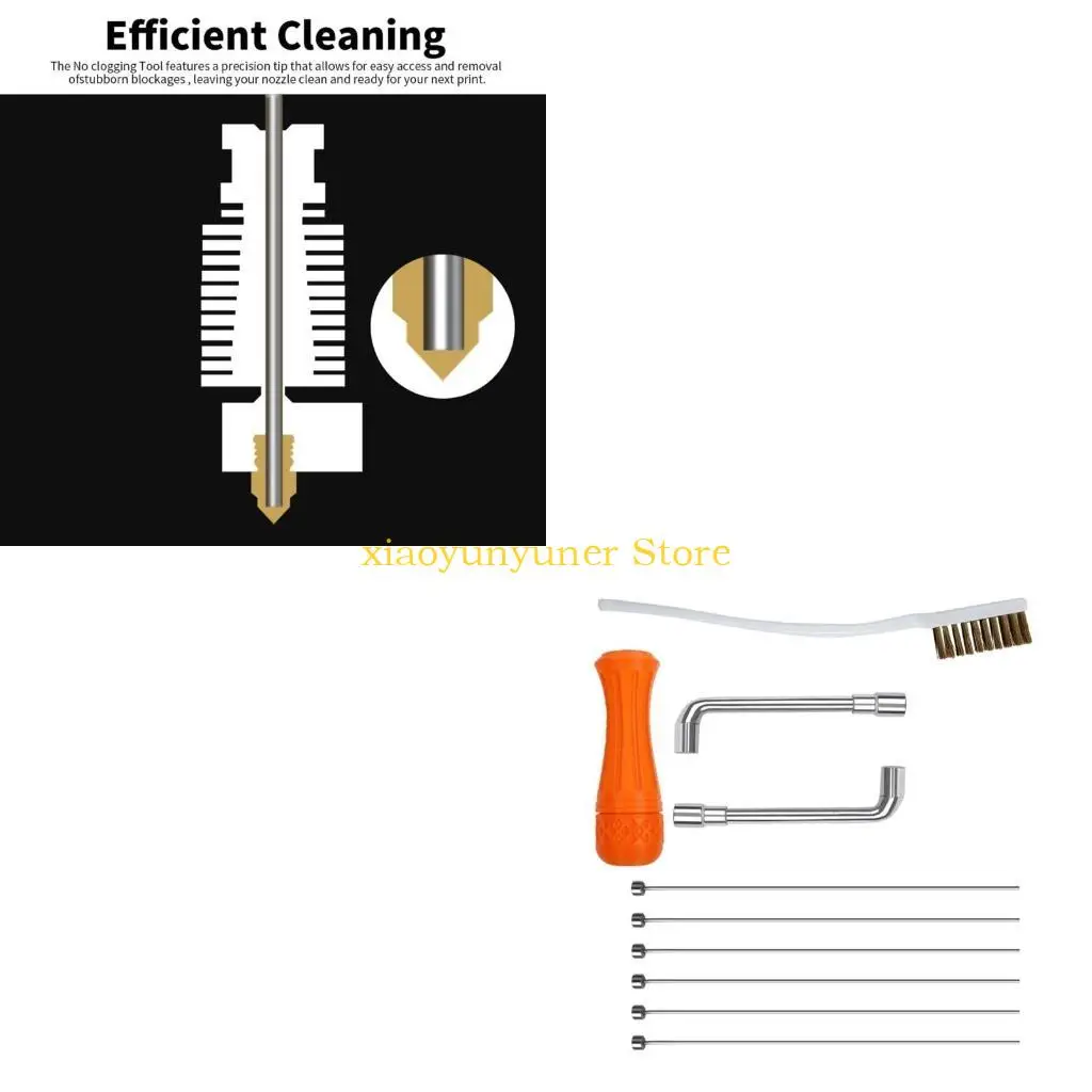 

P9JB Инструмент для очистки сопла Hotend для 3D-печати для эффективной очистки 3D-принтеров