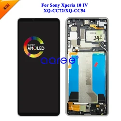 AMOLED LCD Original Para Sony Xperia 10 IV Display LCD Para Sony Xperia 10 IV XQ-CC72 Screen Touch Digitizer Assembly