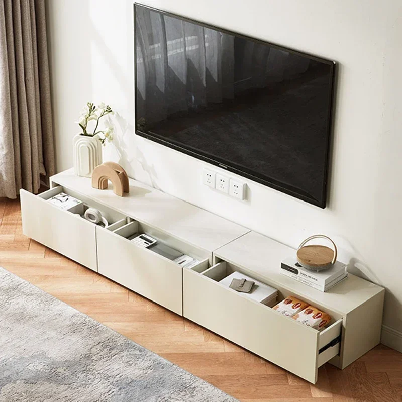 مكبر صوت شمالي حامل تلفزيون مصمم أدراج خزائن بيضاء فاخرة طاولة تلفزيون عالمية ترفيه Muebles Para Tv أثاث منزلي