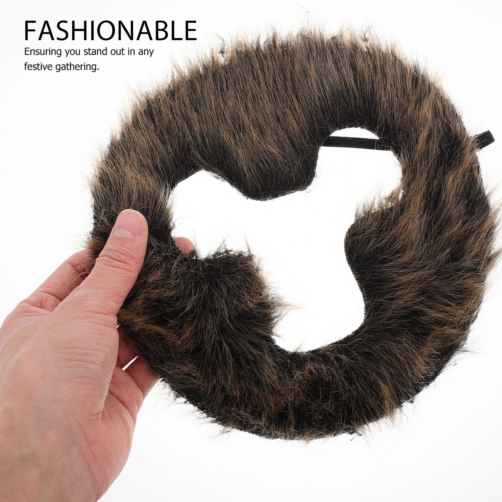 زي شعر لحية القرد للرجال، زي شعر الوجه الواقعي للحفلات التنكرية وعروض العطلات، مناسب بشكل مريح