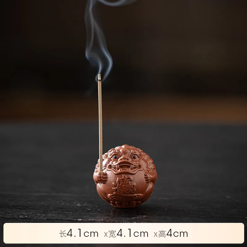 

Holder Ornament Stick Purple Clay Pixiu Indoor Chinese Style Incense Stand New Sandalwood Incens