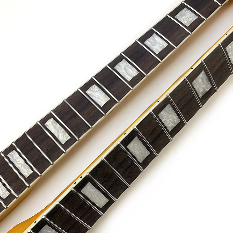 Hooqu 22-ладовый атласный кленовый гриф для электрогитары ST, гриф для электрогитары с большой головкой и белой переплетом