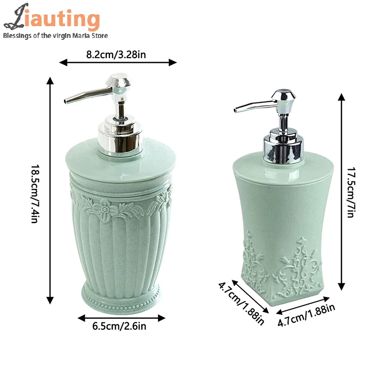 400 مللي الملون منحوتة مضخة فارغة إعادة الملء الحمام شامبو استحمام زجاجات هلام موزع موزع الصابون السائل حمام هلام الصحافة