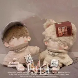 Suéter de cuello alto para muñeca, ropa de punto caqui, cambio de vestidor, relleno de algodón, accesorios para fotos, casa de juegos, 20cm