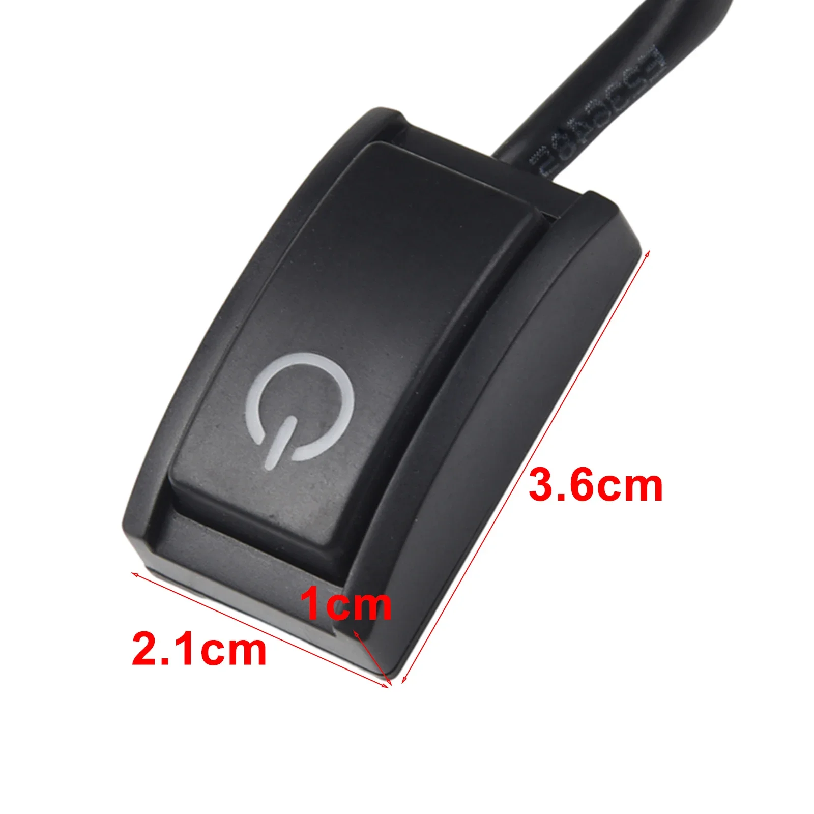 Car Push Button Latching Turn ON/OFF Switch DC 12V 200mA 2.4W LED Light Switch Car Accessories Internal Spare Parts