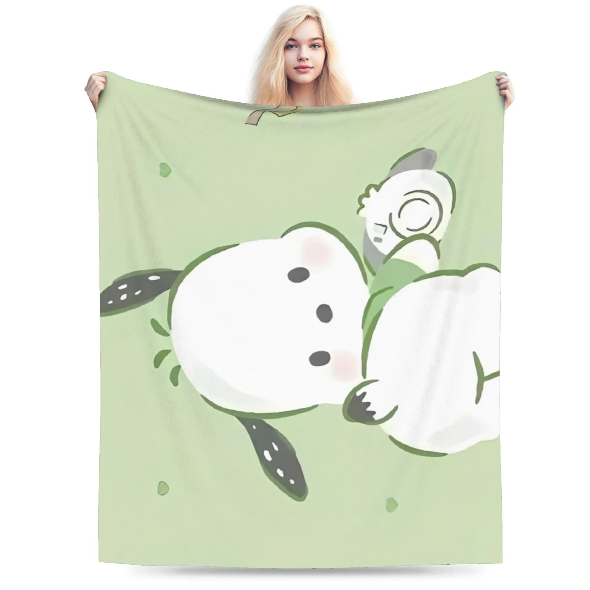 

Pochacco Plush Blankets Kids Flannel Throw Blanket For Couch Bed Super Soft Design Quality Bedspread Gift