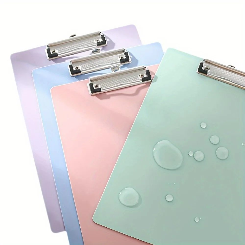 1pc A4 Plastic Color Folder with Clip - Durable Material, Multifunctional Writing Board for Exam Documents, Office Organization