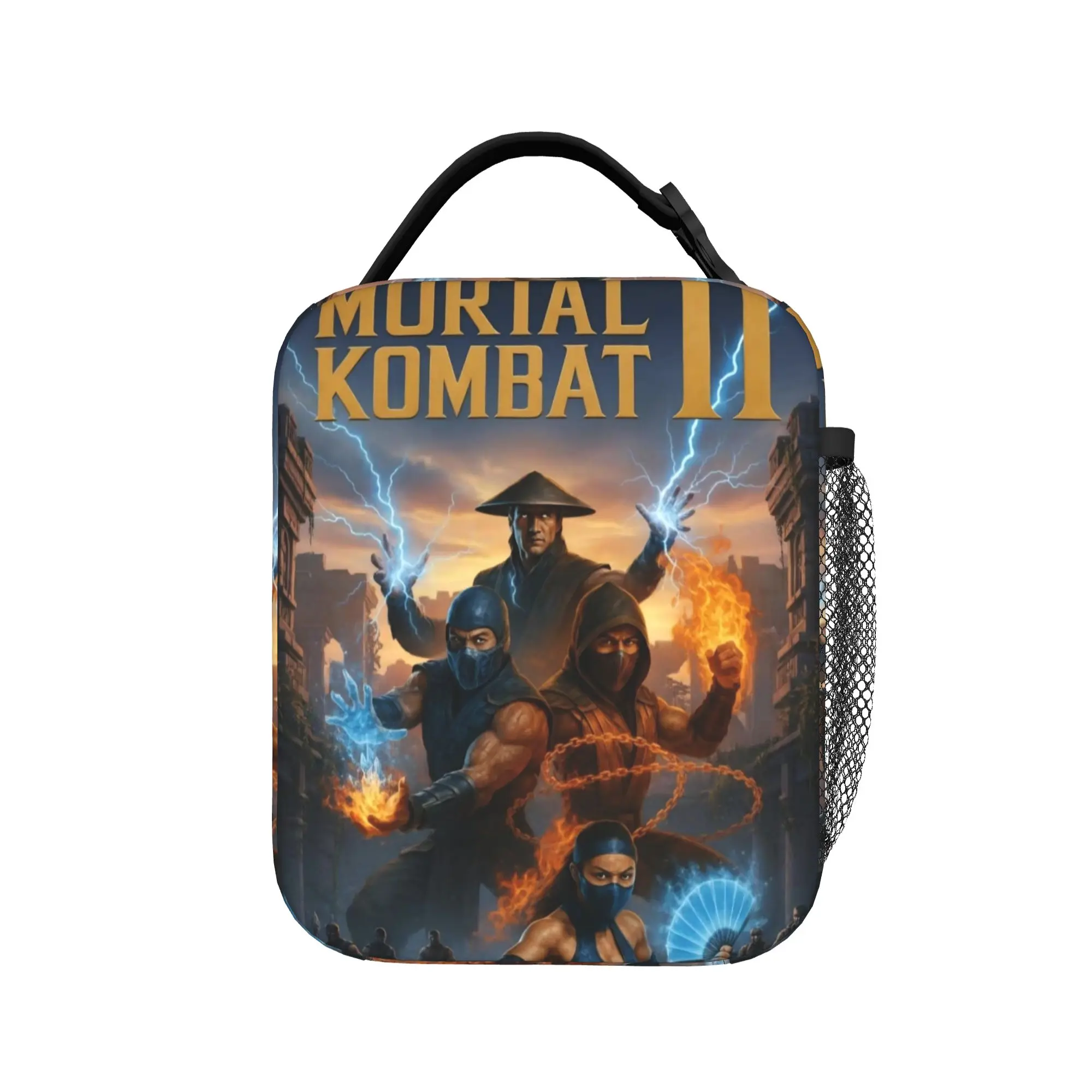 Bolsas térmicas para almoço, Mortal Kombat II Moive 2026 Merch Lunch Container INS Trendy Thermal Cooler Bento Box para o trabalho