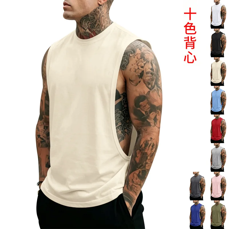 Summer Men's Loose Vest Fitness Sports Sleeveless Vest Men