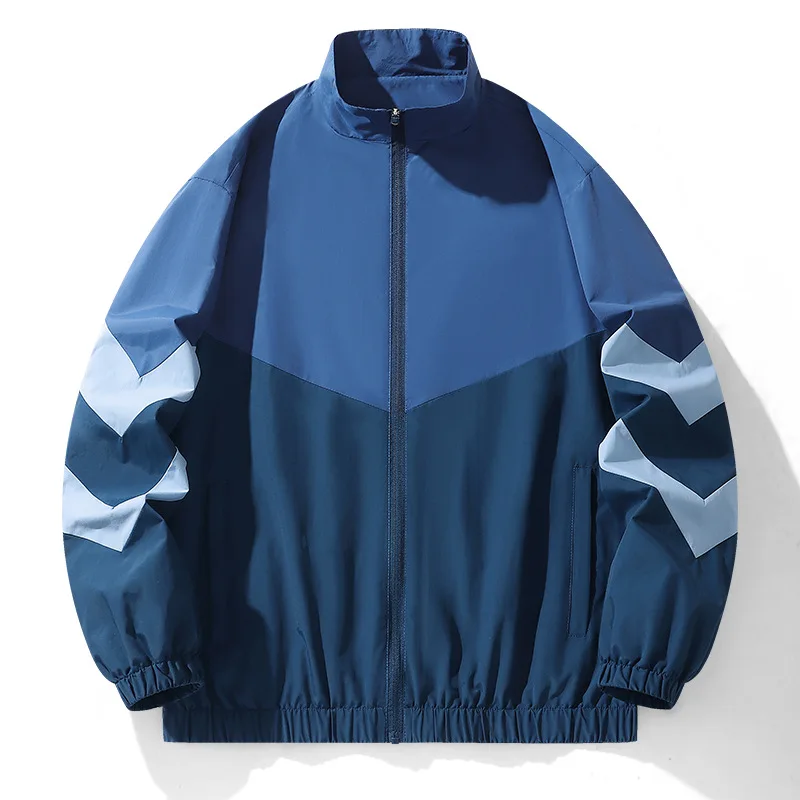 

Plus Size Men Jacket Spring and Autumn Outdoors Sports leisure casual Travel Coat Stylish Zipper Pocket Breathable Jacket M-5XL