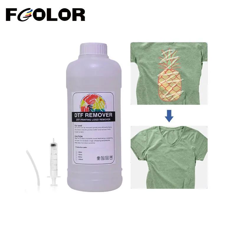 

Fcolor 500 мл Средство для удаления DTF DTF Трансферная пленка для печати Средство для удаления рисунков Клейкий порошок Чистящая жидкость для удаления