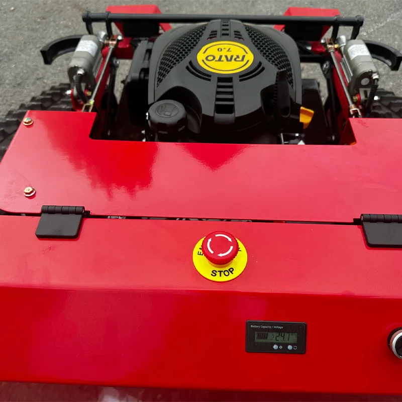 Customized Chinese DIY Cordless Remote Control Lawn Mower Tracked All-Terrain Slope Mowing Machine Robotic Grass Cutter