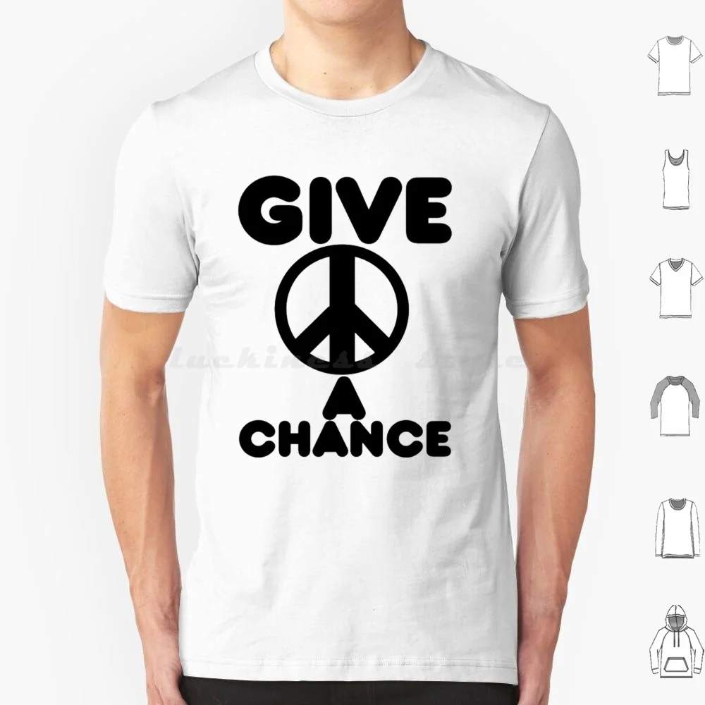 Give Peace A Chance Essential T Shirt Big Size 100% Cotton Yoko Ono Yoko Peace The Music Ono 60s Imagine John Ringo Love 70s
