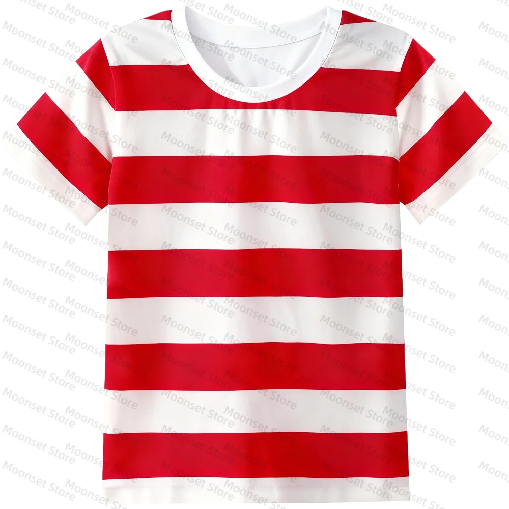 Kontrastfarben mit Streifen, kurzärmeliges neues T-Shirt, T-Shirt für Erwachsene und Kinder, Herren-T-Shirts, Damen-T-Shirts, schnell trocknendes T-Shirt – Detail 8
