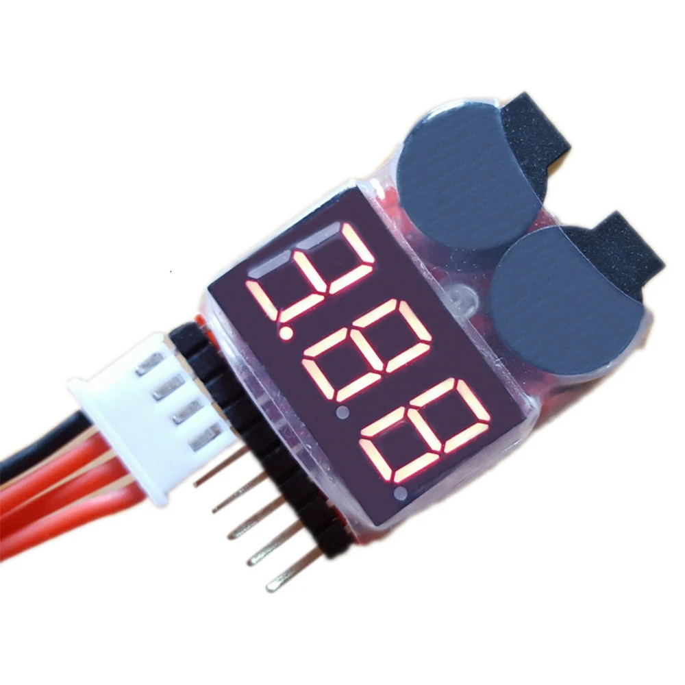 For 1S/2s/3s/4s/5s/6s/7s/8s Low Voltage Buzzer Alarm Lipo Battery Voltage Indicator Tester Wholesale Price for 3.7v 7.4v 11.1v