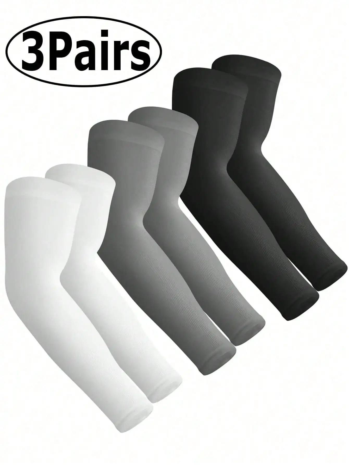 

3/2/1 Pack UV Protection Arm Sleeves - Cooling, Compression, Tattoo Cover - Suitable For Men