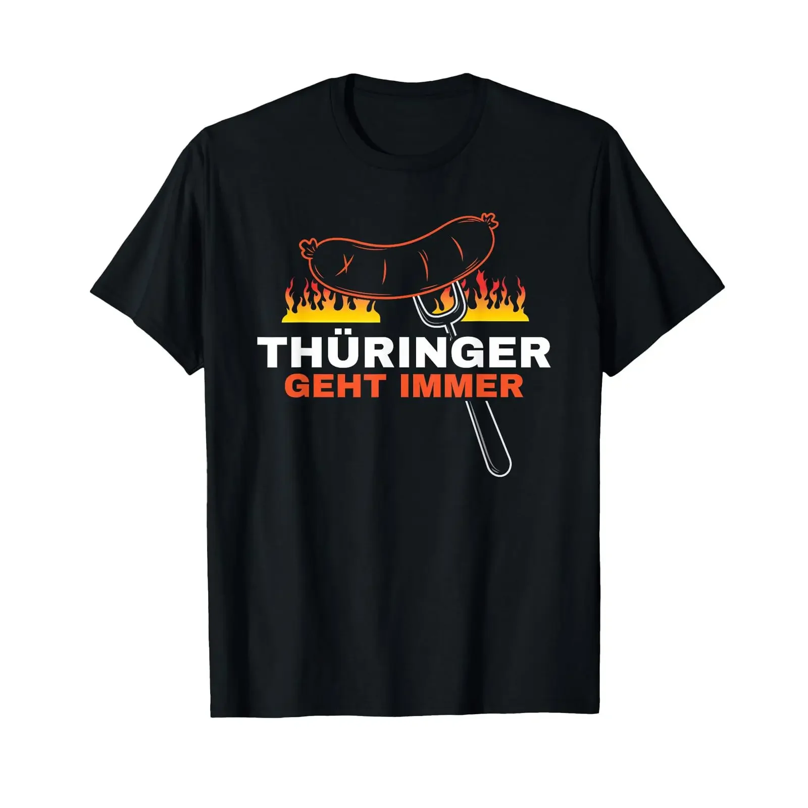 Thüringer Bratwurst Thuringian Sausage Goes Always Rostbrätl BBQ T Shirt black vintage Washed Stylish designer clothes