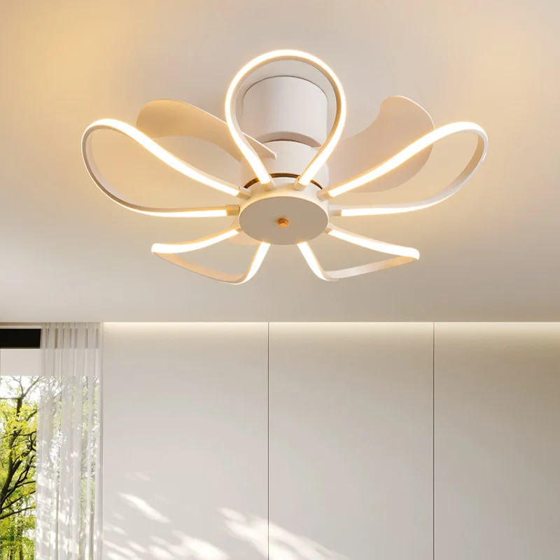 Ventiladores de techo de 60 cm con luces Montaje empotrado 6 velocidades de viento Ventilador de techo inteligente de perfil bajo para dormitorio Cocina
