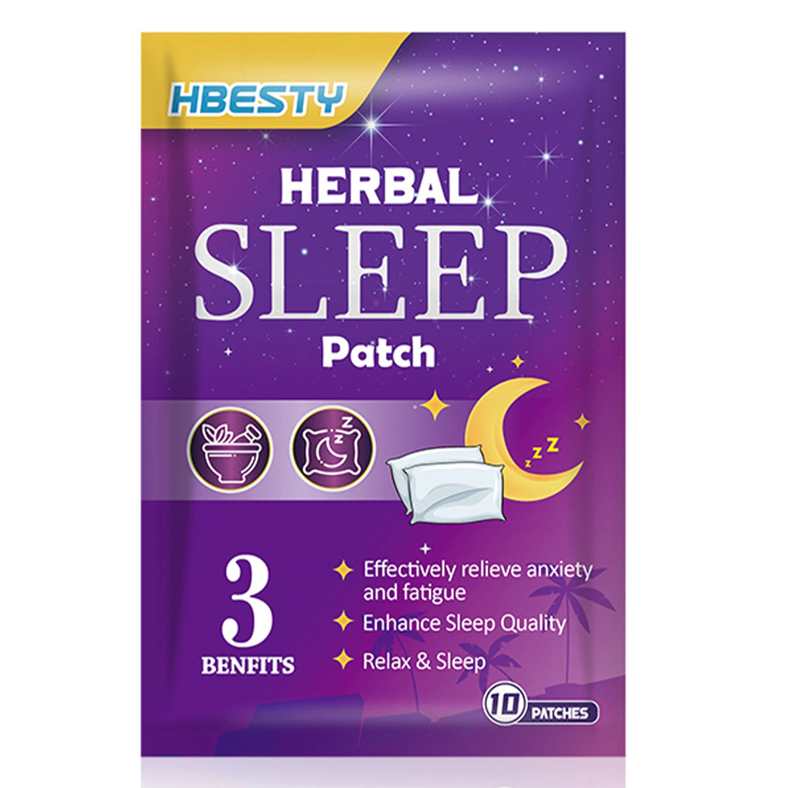 

10pcs Sleep Promoting Patch Organic Herbal Sleeping Massa Relax Sticker Beauty Health Insomnia Treatment