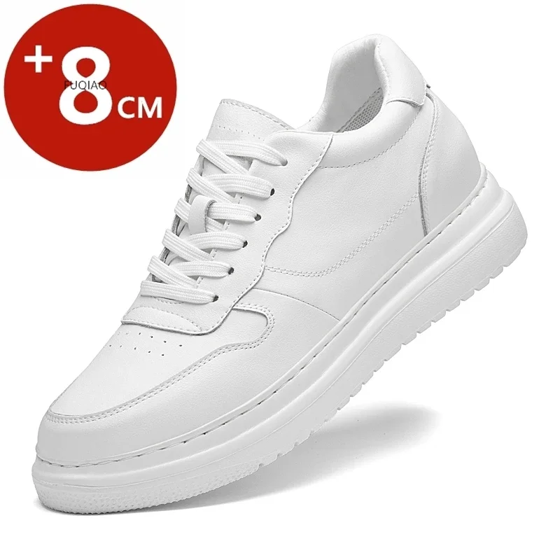 Fashion Lift Sneakers For Unisex Elevator Shoes Height Increasing Shoes Women 8CM Hidden Heels Sports Inner Heightening Shoes