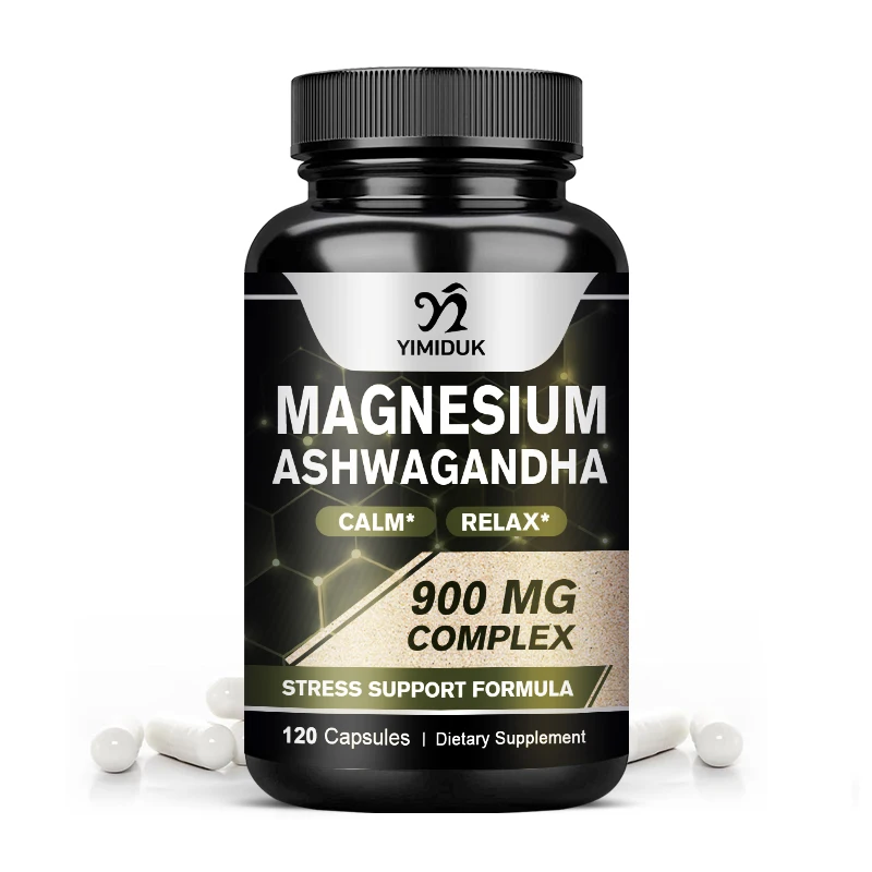 Magnesium Ashwagandha, Calming Magnesium Supplement For Adults | Relax, Rest, & Support Calm Mood, Muscle Health & Stress Relief