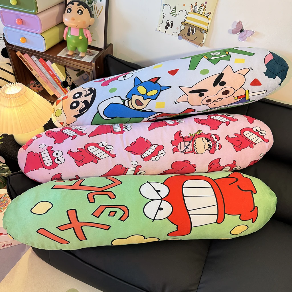 漫画クレヨンしんちゃんロング枕ぬいぐるみアニメ非常に柔らかい抱きしめやすいぬいぐるみ和風漫画プリントベッドサイドクッション