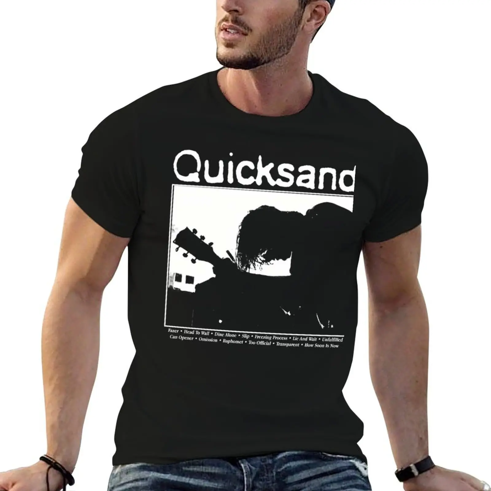 

Quicksand Fazer Tour Graphic Music Art Blk T-Shirt man t shirt heavy cotton t shirt man plain cotton t shirt man T-shirt