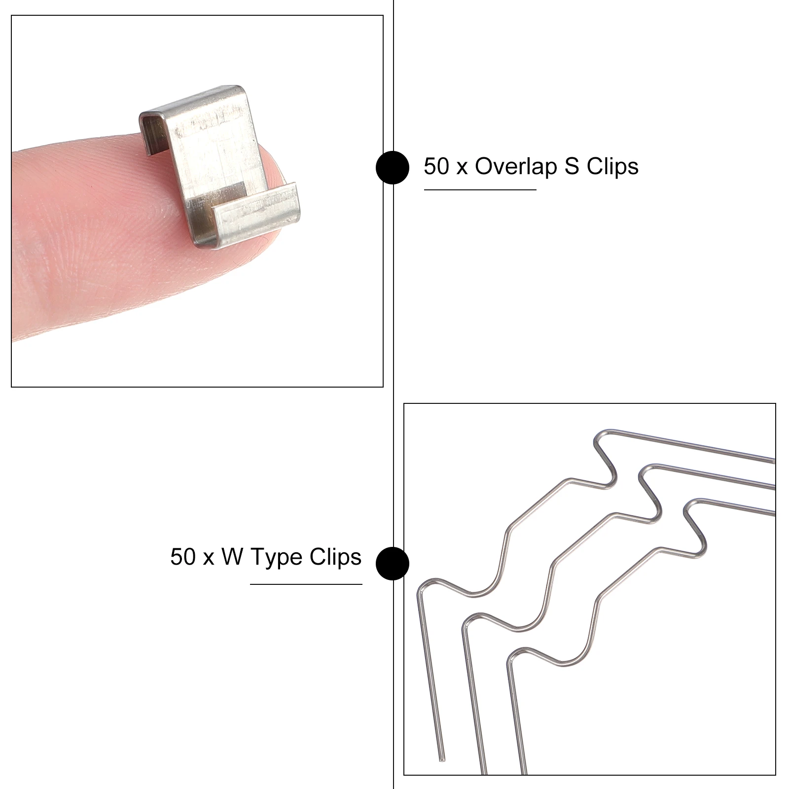 

100pcs Stainless Steel Glass Clips for Greenhouse Fixing Rustproof Heavy Duty Garden Supplies Frame Clamps Greenhouse