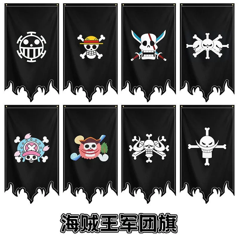 New One Piece Luffy Chopper Creative Fashion Legion Pirate Flag Bedroom Student Dormitory Boys and Girls Decorative Ornaments