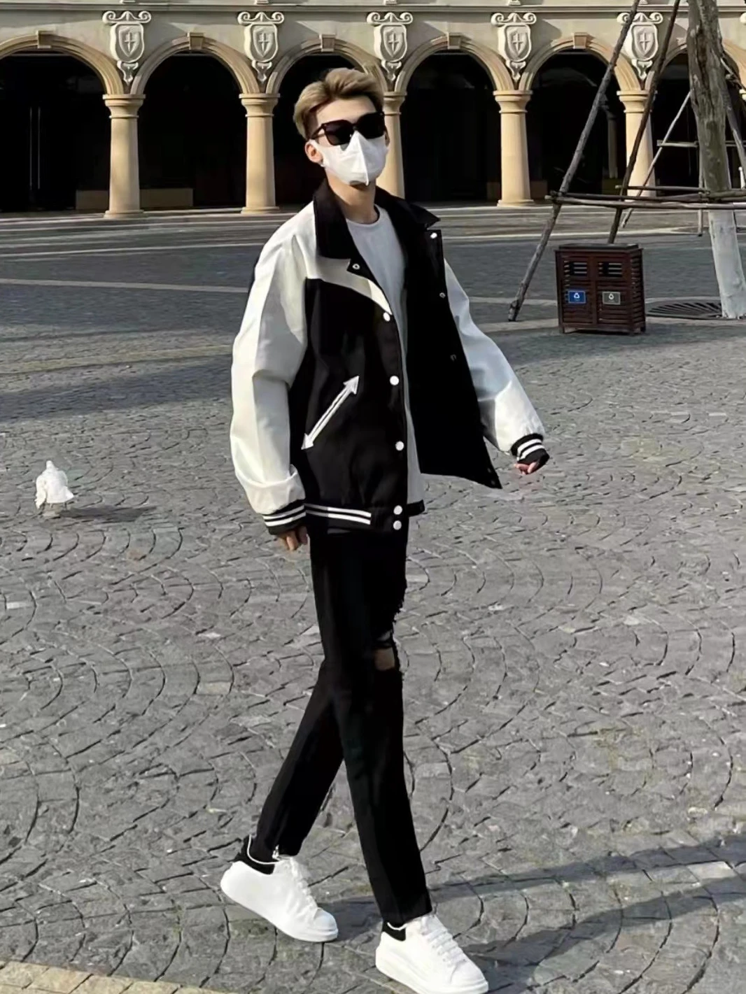 Pantalones vaqueros de moda con agujeros para hombre y mujer, pantalón largo informal Retro americano, mezcla de algodón y poliéster, calidez para todas las estaciones