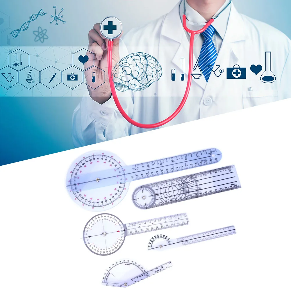 6/8/10inch 360 Degree Protractor Angle  Ruler Spinal Goniometer  Angle Ruler  Ruler  Goniometer
