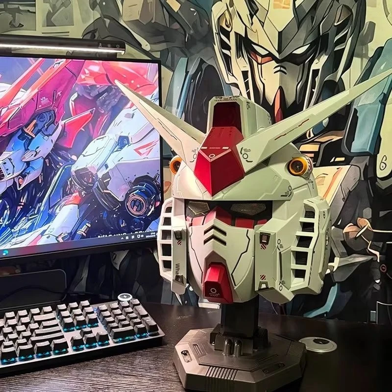 

Cyber Punk Mech Robot Helmet 1：1 Rx 78-02 Mask With Led Light Touch Control Fashion Cosplay Costume For Adult Halloween Gifts