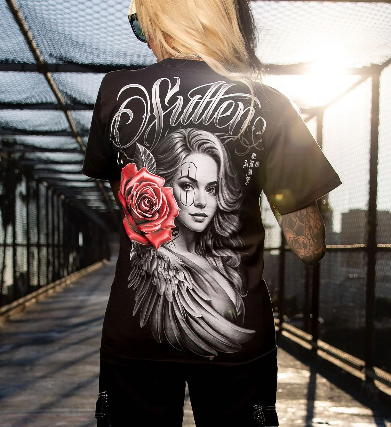 Destiny Standard Tattoo Art Street Trendy Fashion Casual T-Shirt Men's and Women's Luxury Brand Top